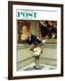 "Art Critic" Saturday Evening Post Cover, April 16,1955-Norman Rockwell-Framed Giclee Print