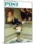 "Art Critic" Saturday Evening Post Cover, April 16,1955-Norman Rockwell-Mounted Giclee Print