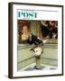 "Art Critic" Saturday Evening Post Cover, April 16,1955-Norman Rockwell-Framed Giclee Print