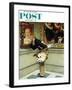 "Art Critic" Saturday Evening Post Cover, April 16,1955-Norman Rockwell-Framed Giclee Print