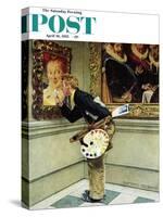 "Art Critic" Saturday Evening Post Cover, April 16,1955-Norman Rockwell-Stretched Canvas