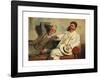 Art Critics, Detail-Michael Ancher-Framed Premium Giclee Print