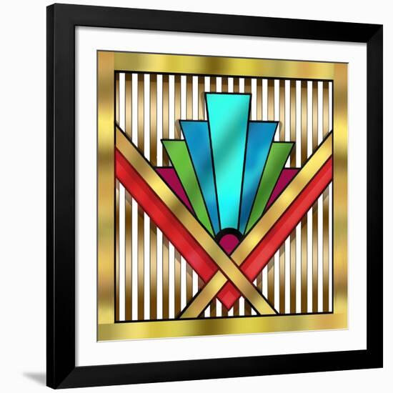 Art Deco 14-Art Deco Designs-Framed Giclee Print