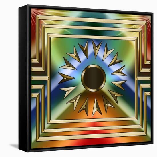 Art Deco 35 Frame 4-Art Deco Designs-Framed Stretched Canvas