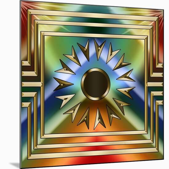 Art Deco 35 Frame 4-Art Deco Designs-Mounted Giclee Print