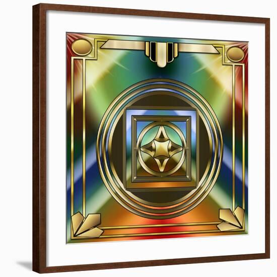 Art Deco 37 Frame 1-Art Deco Designs-Framed Giclee Print