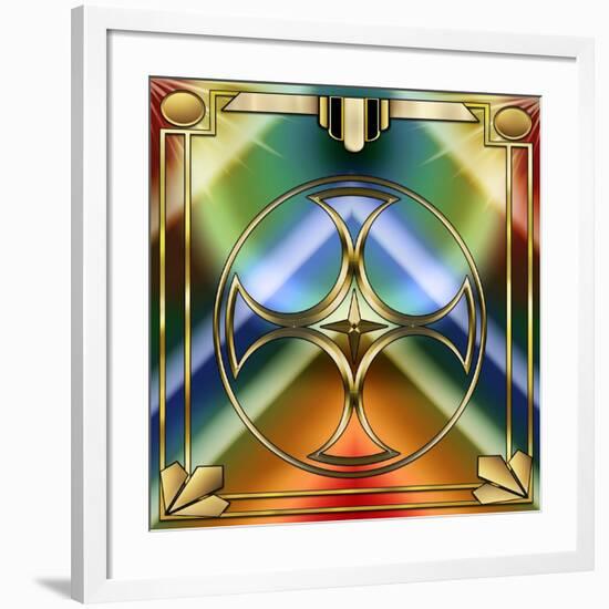 Art Deco 38 Frame 1-Art Deco Designs-Framed Giclee Print