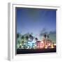 Art Deco Architecture and Palms, South Beach, Miami, Florida-Robin Hill-Framed Premium Photographic Print