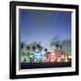 Art Deco Architecture and Palms, South Beach, Miami, Florida-Robin Hill-Framed Photographic Print