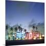 Art Deco Architecture and Palms, South Beach, Miami, Florida-Robin Hill-Mounted Photographic Print