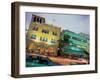 Art Deco Architecture and Palms, South Beach, Miami, Florida-Robin Hill-Framed Photographic Print