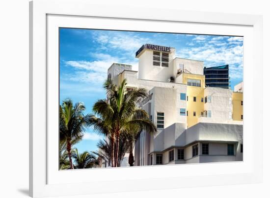 Art Deco Architecture of Miami Beach - Marseilles Hotel - Florida-Philippe Hugonnard-Framed Photographic Print