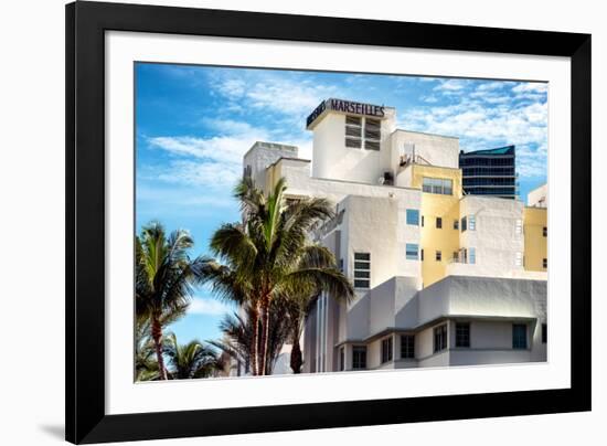 Art Deco Architecture of Miami Beach - Marseilles Hotel - Florida-Philippe Hugonnard-Framed Photographic Print