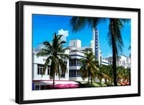 Art Deco Architecture of Miami Beach - The Esplendor Hotel Breakwater South Beach - Ocean Drive-Philippe Hugonnard-Framed Photographic Print