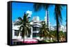 Art Deco Architecture of Miami Beach - The Esplendor Hotel Breakwater South Beach - Ocean Drive-Philippe Hugonnard-Framed Stretched Canvas