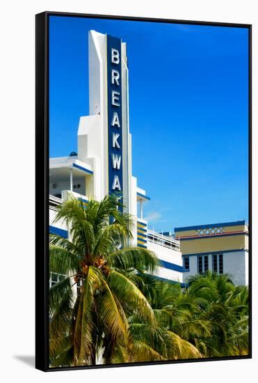 Art Deco Architecture of Miami Beach - The Esplendor Hotel Breakwater South Beach - Ocean Drive-Philippe Hugonnard-Framed Stretched Canvas