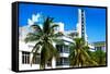 Art Deco Architecture of Miami Beach - The Esplendor Hotel Breakwater South Beach - Ocean Drive-Philippe Hugonnard-Framed Stretched Canvas