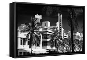 Art Deco Architecture of Miami Beach - The Esplendor Hotel Breakwater South Beach - Ocean Drive-Philippe Hugonnard-Framed Stretched Canvas