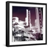 Art Deco Architecture of Miami Beach - The Esplendor Hotel Breakwater South Beach - Ocean Drive-Philippe Hugonnard-Framed Photographic Print