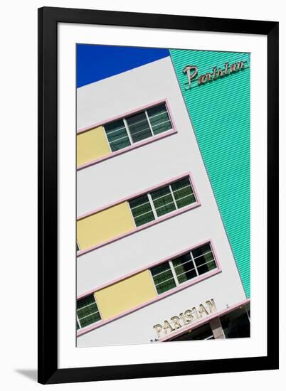 Art Deco Architecture of Miami Beach - The Parisian Hotel South Beach - Florida-Philippe Hugonnard-Framed Photographic Print