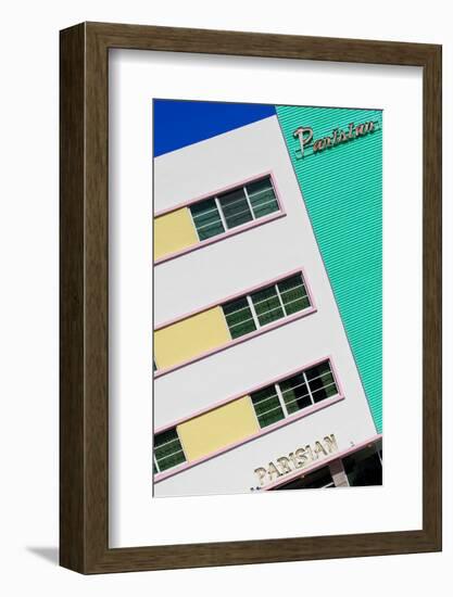 Art Deco Architecture of Miami Beach - The Parisian Hotel South Beach - Florida-Philippe Hugonnard-Framed Photographic Print