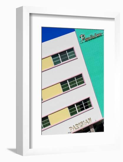 Art Deco Architecture of Miami Beach - The Parisian Hotel South Beach - Florida-Philippe Hugonnard-Framed Photographic Print