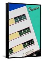 Art Deco Architecture of Miami Beach - The Parisian Hotel South Beach - Florida-Philippe Hugonnard-Framed Stretched Canvas