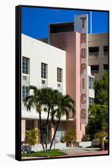 Art Deco Architecture of Miami Beach - The Tropics Hotel - Florida-Philippe Hugonnard-Framed Stretched Canvas