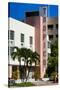 Art Deco Architecture of Miami Beach - The Tropics Hotel - Florida-Philippe Hugonnard-Stretched Canvas