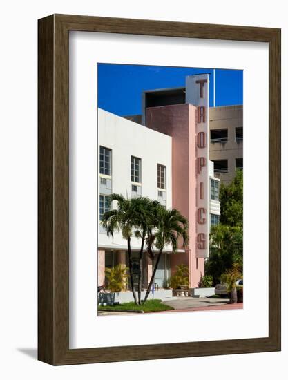 Art Deco Architecture of Miami Beach - The Tropics Hotel - Florida-Philippe Hugonnard-Framed Photographic Print