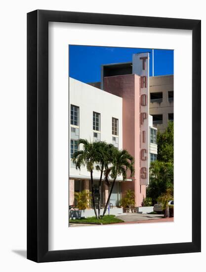 Art Deco Architecture of Miami Beach - The Tropics Hotel - Florida-Philippe Hugonnard-Framed Photographic Print