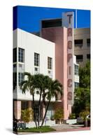 Art Deco Architecture of Miami Beach - The Tropics Hotel - Florida-Philippe Hugonnard-Stretched Canvas