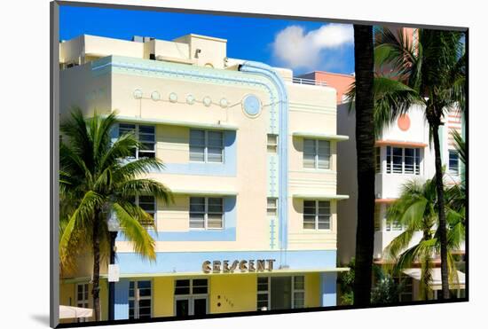 Art Deco Architecture of Ocean Drive - Miami Beach - Florida-Philippe Hugonnard-Mounted Photographic Print