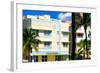 Art Deco Architecture of Ocean Drive - Miami Beach - Florida-Philippe Hugonnard-Framed Photographic Print