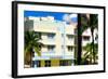 Art Deco Architecture of Ocean Drive - Miami Beach - Florida-Philippe Hugonnard-Framed Photographic Print