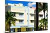 Art Deco Architecture of Ocean Drive - Miami Beach - Florida-Philippe Hugonnard-Mounted Photographic Print