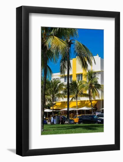 Art Deco Architecture of Ocean Drive - Miami Beach - Florida-Philippe Hugonnard-Framed Photographic Print