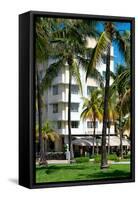Art Deco Architecture of Ocean Drive - Miami Beach - Florida-Philippe Hugonnard-Framed Stretched Canvas