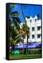 Art Deco Architecture of Ocean Drive - Miami Beach - Florida-Philippe Hugonnard-Framed Stretched Canvas