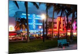 Art Deco Architecture of Ocean Drive - Miami Beach - Florida-Philippe Hugonnard-Mounted Photographic Print