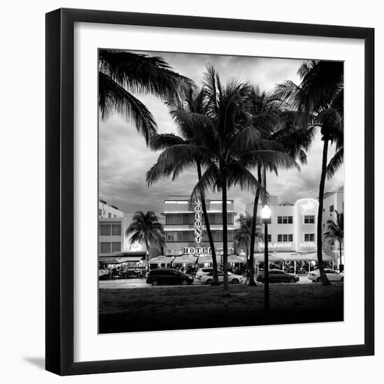 Art Deco Architecture of Ocean Drive - Miami Beach - Florida-Philippe Hugonnard-Framed Photographic Print