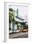 Art Deco Architecture with Yellow Cab - Miami Beach - Florida-Philippe Hugonnard-Framed Photographic Print