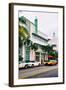 Art Deco Architecture with Yellow Cab - Miami Beach - Florida-Philippe Hugonnard-Framed Photographic Print