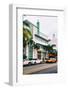 Art Deco Architecture with Yellow Cab - Miami Beach - Florida-Philippe Hugonnard-Framed Photographic Print