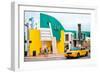 Art Deco Architecture - Yellow Cab of Miami Beach - Florida - USA-Philippe Hugonnard-Framed Photographic Print