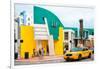 Art Deco Architecture - Yellow Cab of Miami Beach - Florida - USA-Philippe Hugonnard-Framed Photographic Print