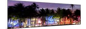 Art Deco Area with Hotels at Dusk, Miami Beach, Miami, Florida, Usa-Peter Adams-Mounted Photographic Print