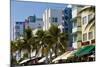 Art Deco Area with Hotels, Miami, Florida, USA-Peter Adams-Mounted Photographic Print