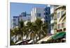 Art Deco Area with Hotels, Miami, Florida, USA-Peter Adams-Framed Photographic Print