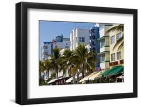 Art Deco Area with Hotels, Miami, Florida, USA-Peter Adams-Framed Photographic Print